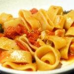 Image: Swordfish and cherry tomatoes pasta recipe by Lemons And Spices.